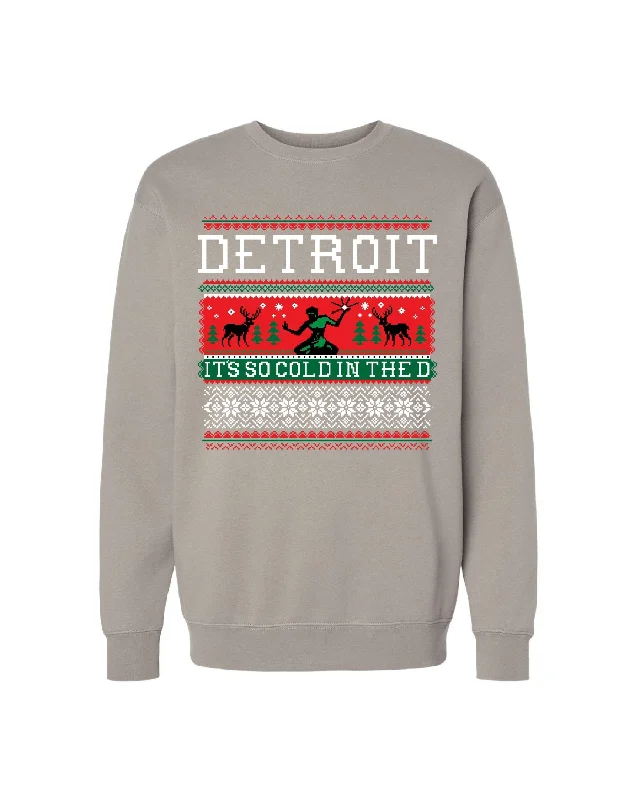 Customer Appreciation Sale Ink Detroit - Ugly Christmas Sweatshirt - Cement