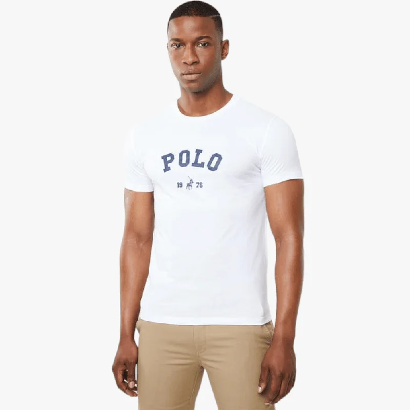 Limited Availability Polo Mens Classic Printed Short Sleeve Tee White