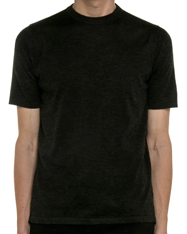 Weekend Offers That Tempt Charcoal Jersey Knit T-Shirt