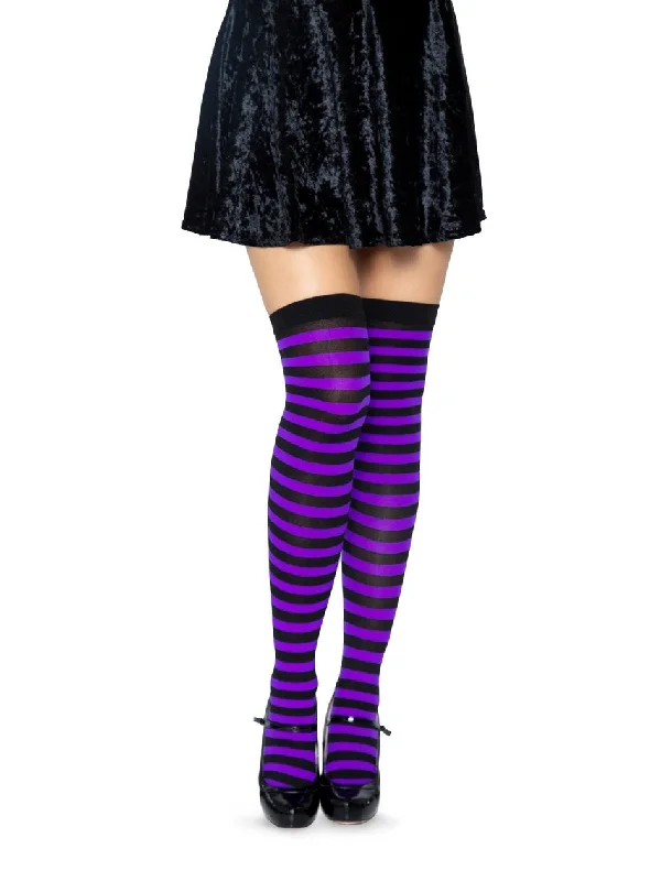Weekend Offers That Amaze Thigh High Striped Stockings ~ 2 Color Combos