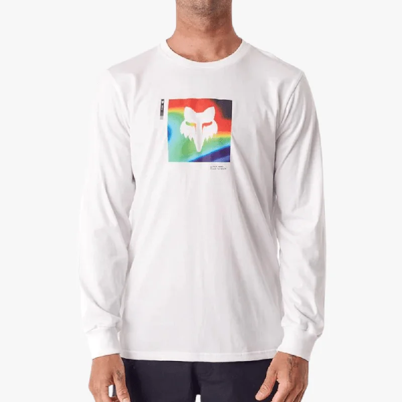 Weekend Savings Extravaganza Fox Mens Mri Long Sleeve Tee White