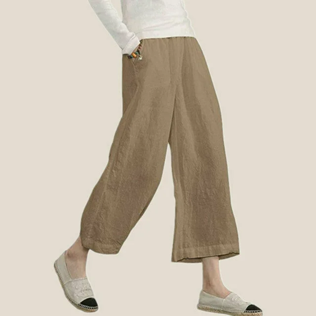 Weekend Offers That Please Casual Solid Color Wide Leg Pants