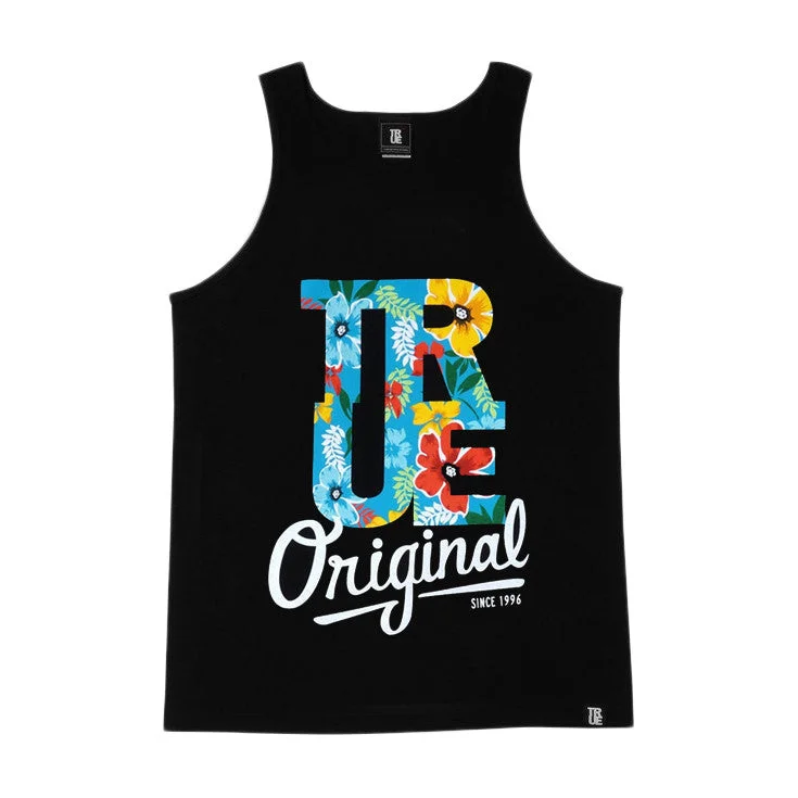 Bargain Prices Mens True Floral Tank Top Black