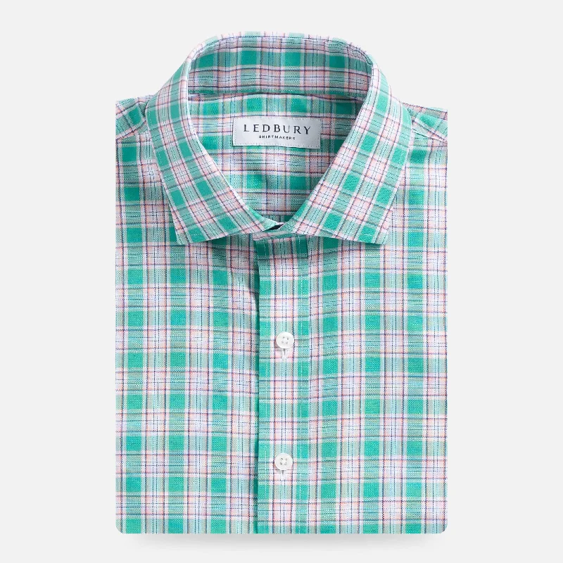 Weekend Deals That Please The Aqua Green Linlaw Check Custom Shirt