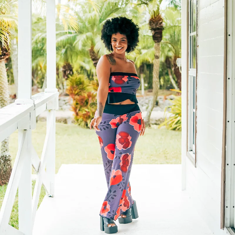 Weekend Discounts to Relish "Summer Blooms" Stella Set, Red Blooms