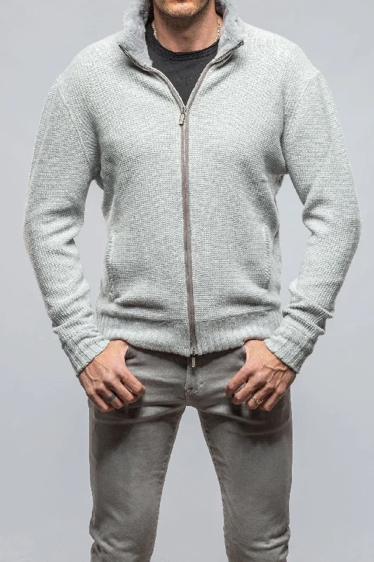Discount Deals Golis Cashmere Zip Sweater In Grey