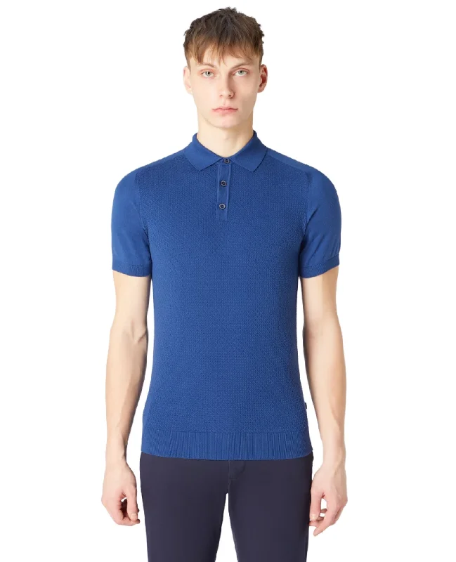 Don't Delay ID70238-Remus Royal Blue Textured Polo