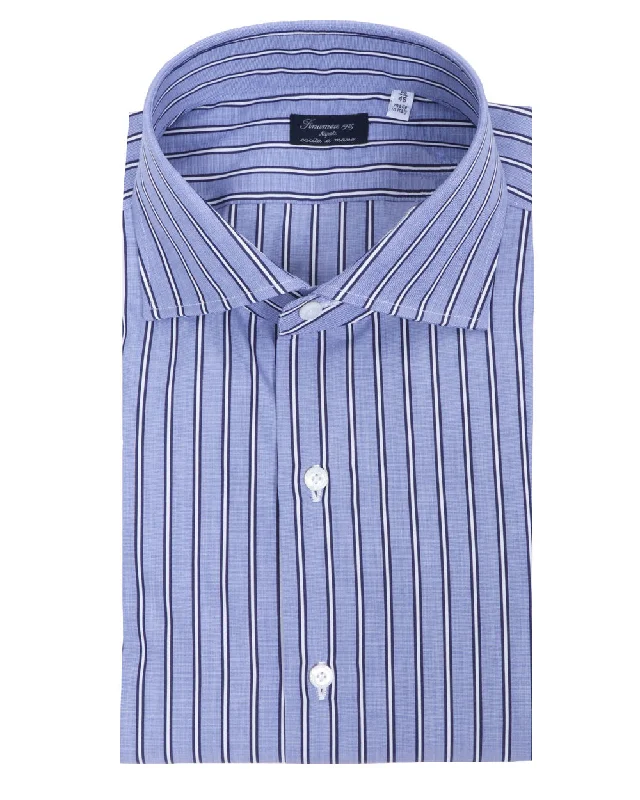 Act Now Blue and Navy Stripe Dress Shirt