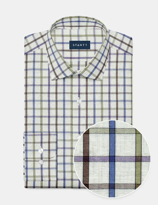 Weekend Discounts to Love Purple and Chestnut on Ecru Twill