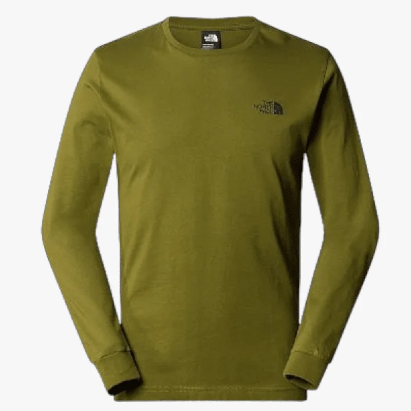 Deal Dash The North Face Mens Easy Long Sleeve Tee Tnf Forest Olive