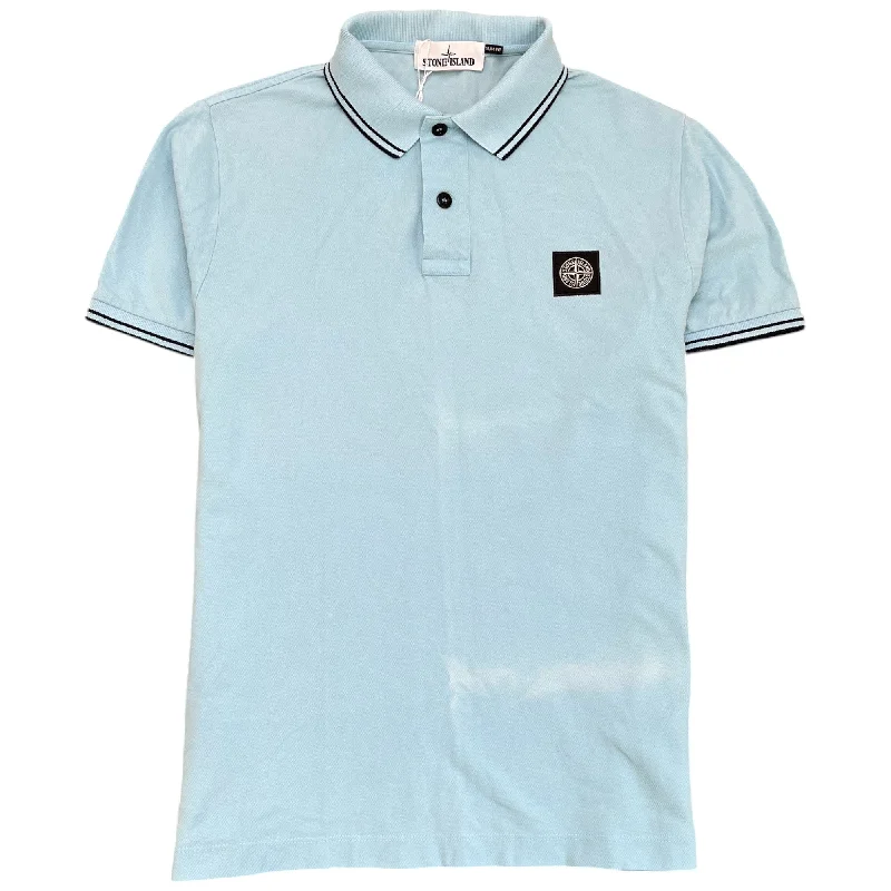Bargain Blast Men's Embroidered Compass Logo Polo Shirt Blue Size L