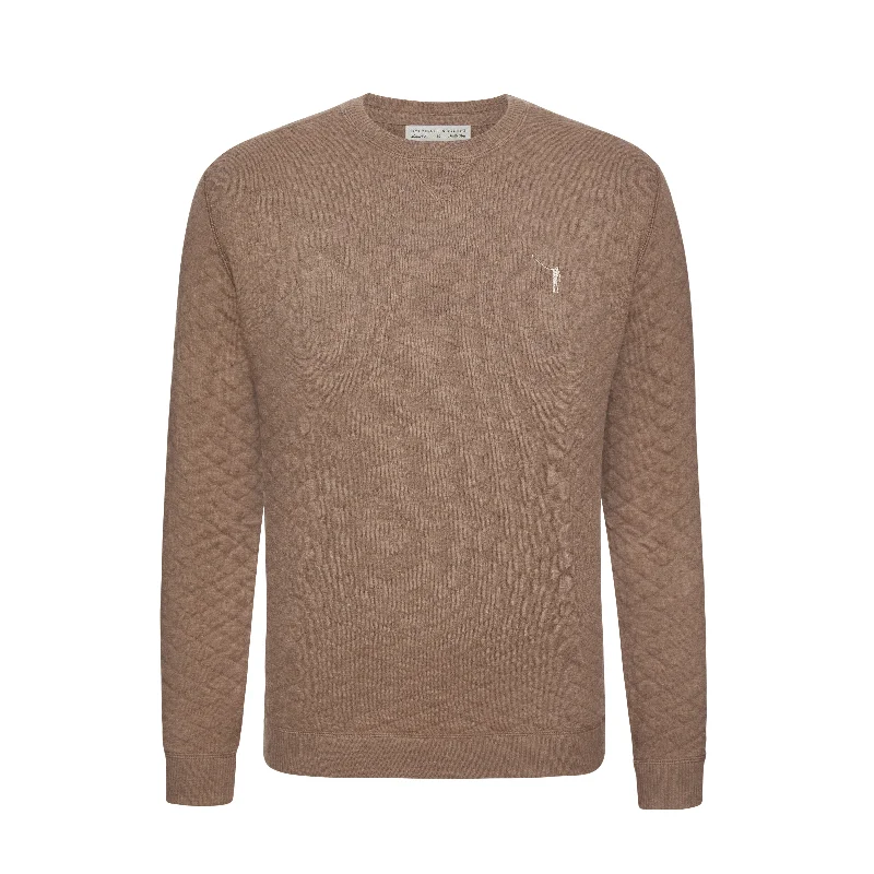 Stock Up and Save NLU + H&B Diamond Knit Sweater | Heathered Rye