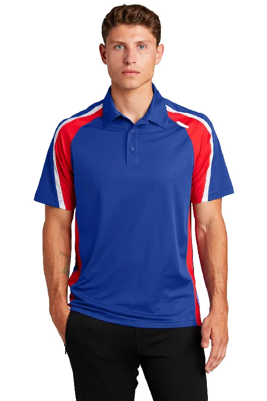 Weekend Shopping Bliss Sport-Tek Mens Sport-Wick Moisture Wicking Short Sleeve Polo Shirt - True Royal Blue/True Red/White Weekend Shopping Bliss Sport-Tek Mens Sport-Wick Moisture Wicking Short Sleeve Polo Shirt - True Royal Blue/True Red/White