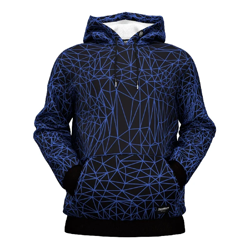 Weekend Specials Just for You Abstract Blue Polygons Hoodie