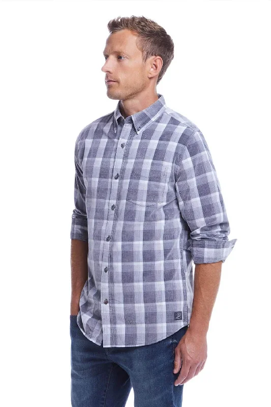 Weekend Discounts to Love Weatherproof Vintage Plaid Corduroy Button Down Shirt for Men in Formal Grey | F2485652GK-FORMALGREY Weekend Discounts to Love Weatherproof Vintage Plaid Corduroy Button Down Shirt for Men in Formal Grey | F2485652GK-FORMALGREY