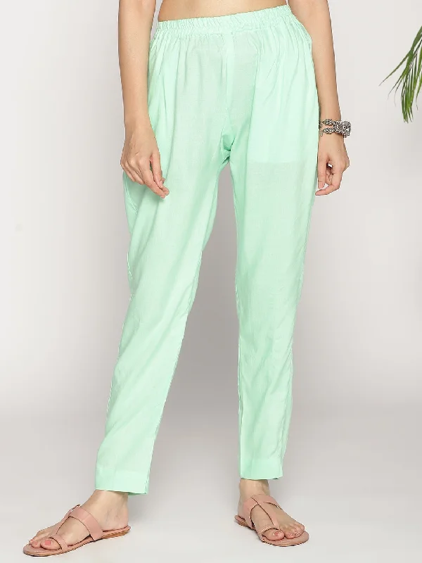 Weekend Shopping Made Better Mint Rayon Pants