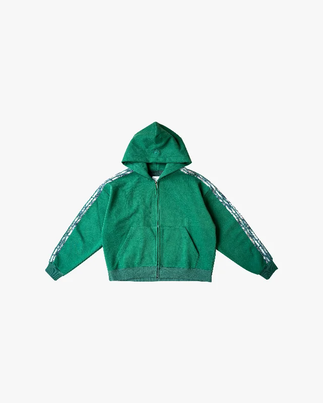 Early Bird REAL CAMO STRIPED ZIP UP HOODIE - HUNTER GREEN
