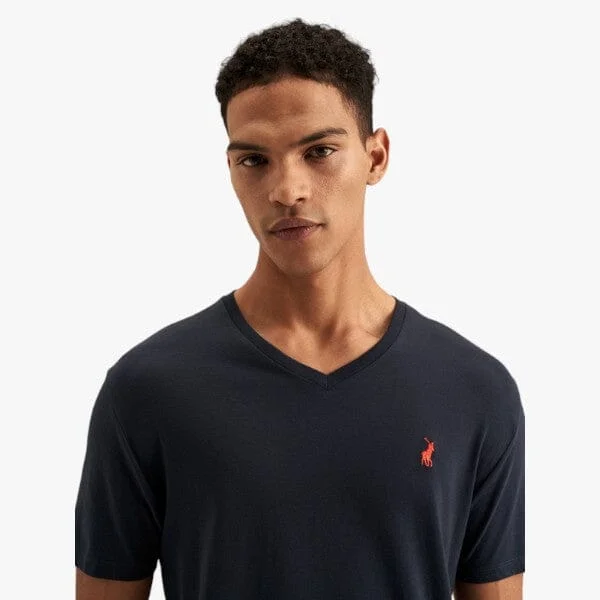 Huge Discounts Polo Mens V-Neck Short Sleeve Tee Navy