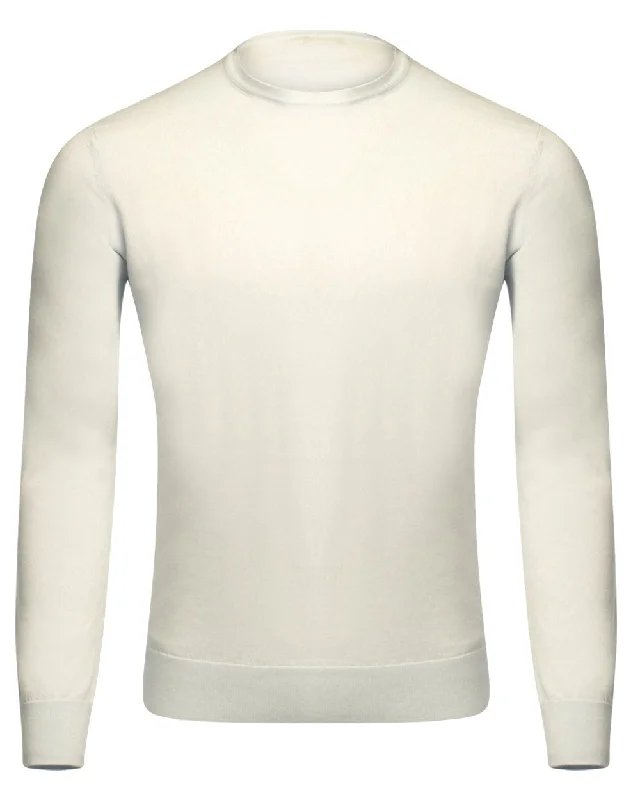 Super Deal Cream Cashseta Crewneck