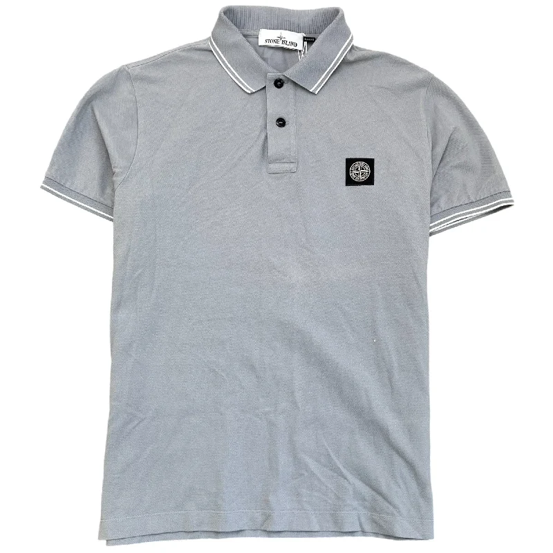 Special Buy Men's Embroidered Compass Logo Polo Shirt Grey Size L
