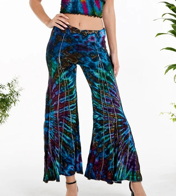 Weekend Savings Sensation Wild Tie-Dye Capri Pants ~ Ocean Blue