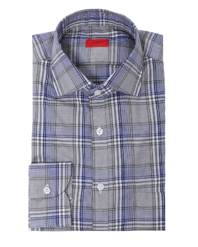 Price Meltdown Green and Blue Check Dress Shirt