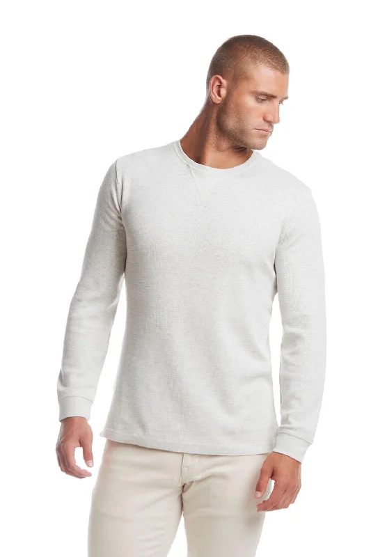 Can't Miss Weatherproof Vintage Waffle Crewneck Shirt for Men in Oatmeal | F2430246GK-OATML
