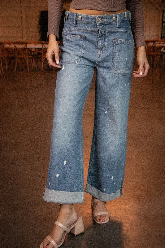 Make Your Weekend Count with Savings Palmer Cuffed Jeans, 100 Years | Free People