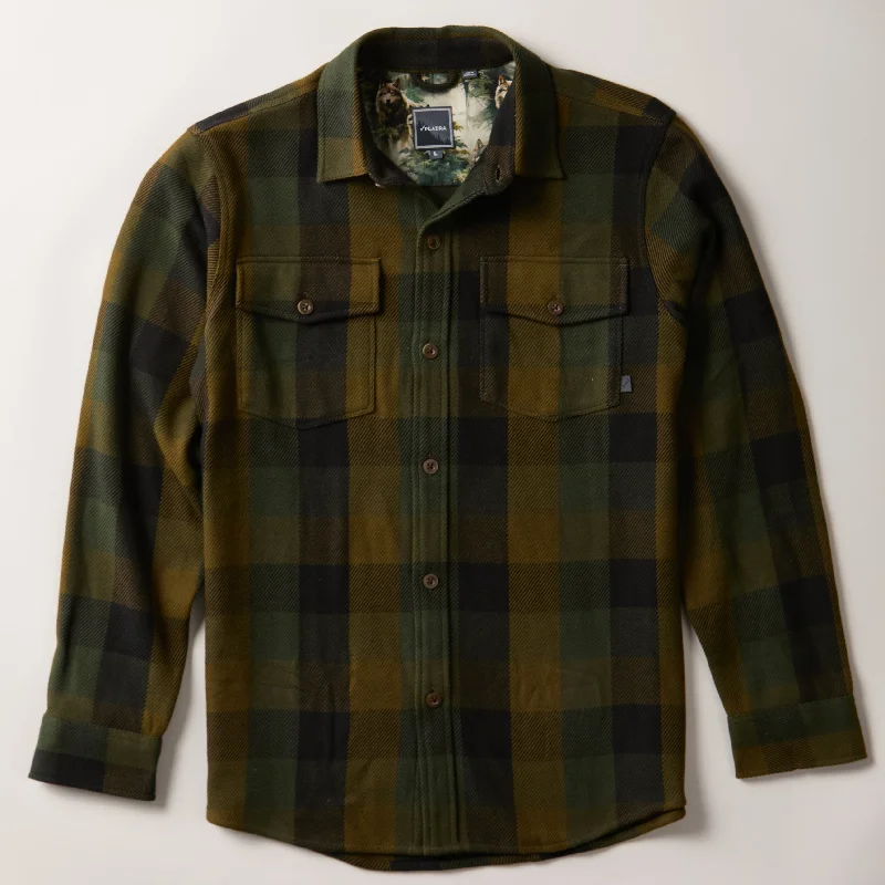 Price Drop Men's Fireside Flannel - Woodland Green