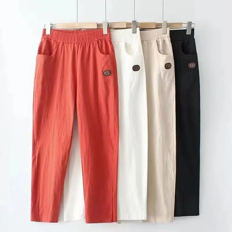 Weekend Deals to Make You Happy 【Cotton And Linen】Comfortable Casual Trousers