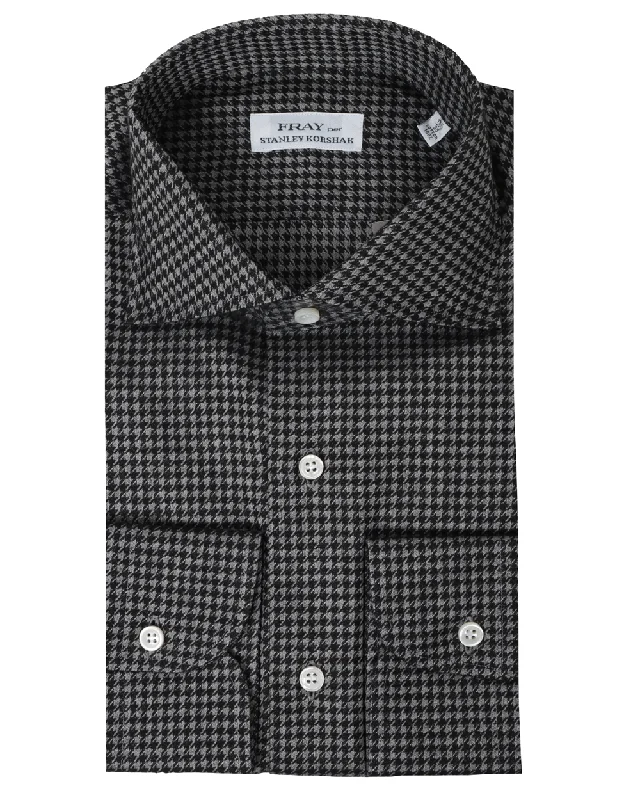 Savings Galore Black and Grey Houndstooth Sportshirt