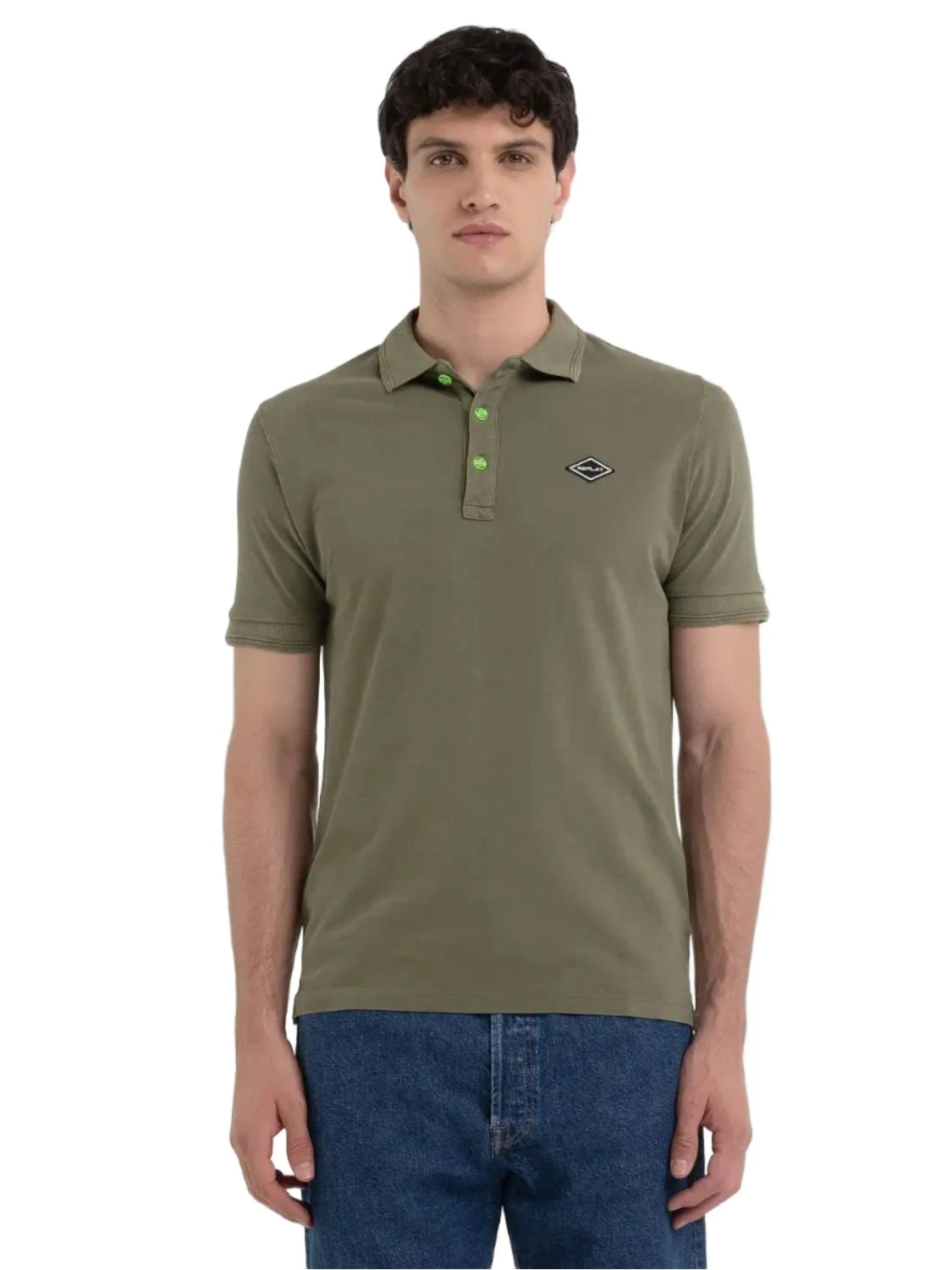Stock Up ID80209-Replay Polo Washed Green