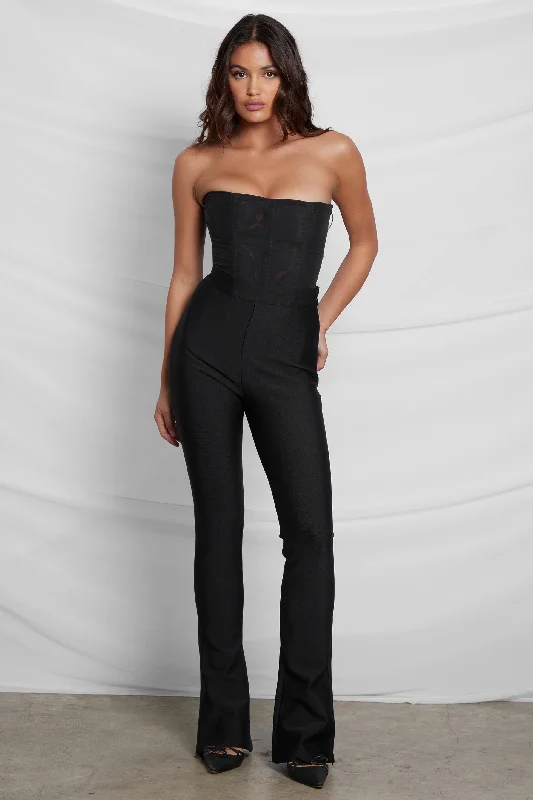 The Best Prices Haze High Waist Trendy Bandage Pants - Black
