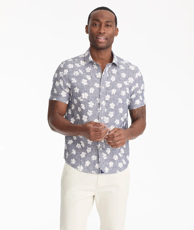 Deal Alert Linen Printed Short-Sleeve Bonner Shirt