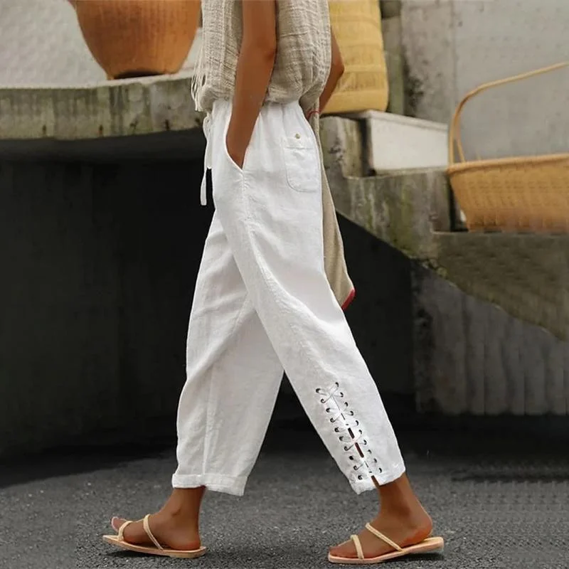 Year-End Clearance 【Cotton And Linen】Casual Straight Trousers