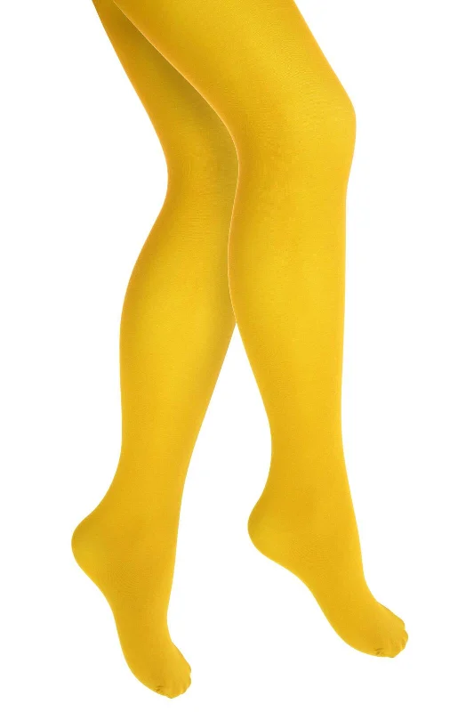 Weekend Shopping Extravaganza PANTYHOSE Tights Stockings Hosiery Womens Ladies Plain Colours - Yellow - One Size Fits Most
