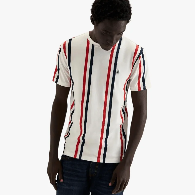 Reduced Prices Polo Mens Sport Dan Stripe Tee Short Sleeve Tee Shirt White