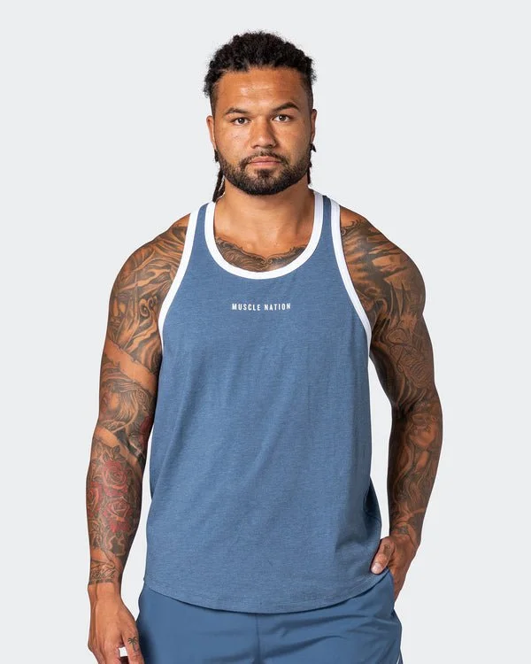 Low Prices Striker Y Back Singlet - Denim Blue Marl