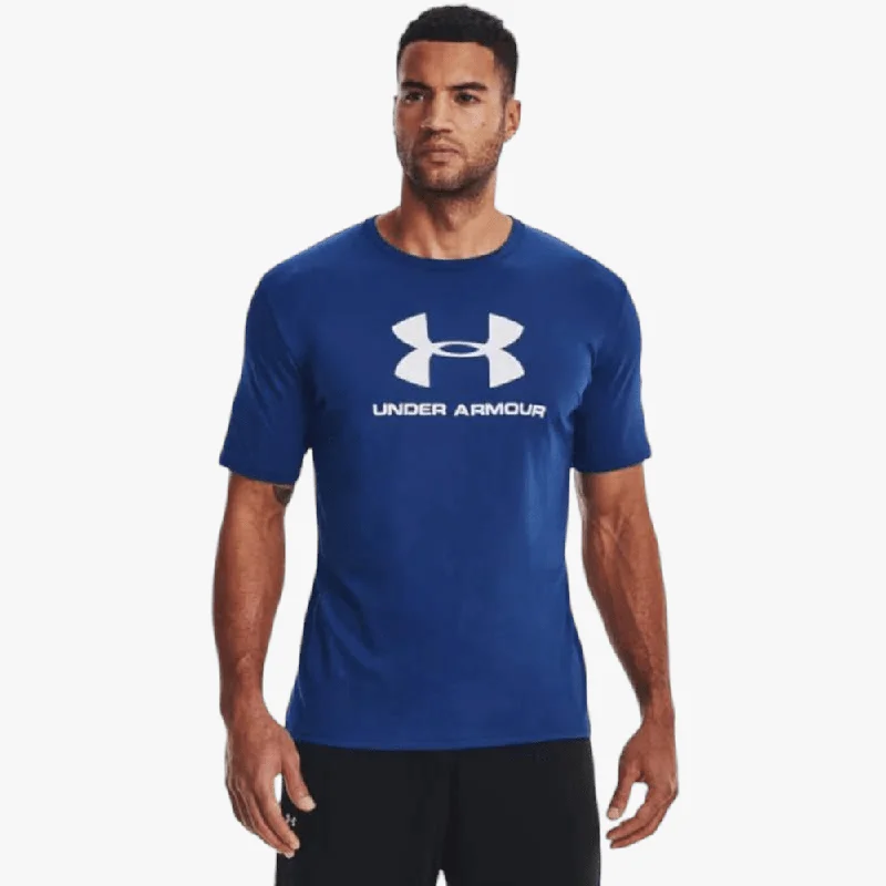 Sale Event Under Armour Mens Sportstyle Logo Short Sleeve Tee 471 Blue