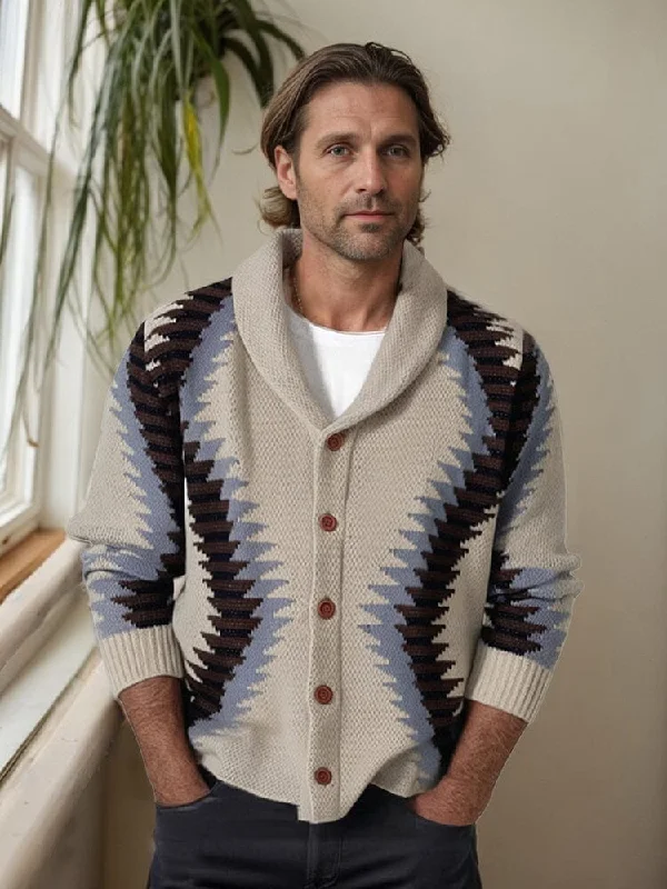 Friends and Family Sale Geometric Print Knit Cardigans