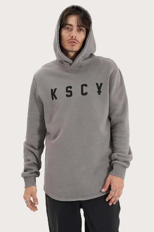 Final Clearance Nexus Heavy Hooded Dual Curved Sweater Pigment Frost Grey