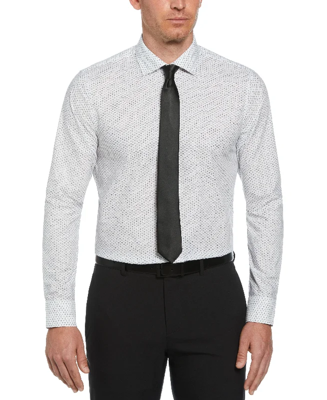 New Deals Slim Fit Button-Down Mini Geo Pattern Dress Shirt