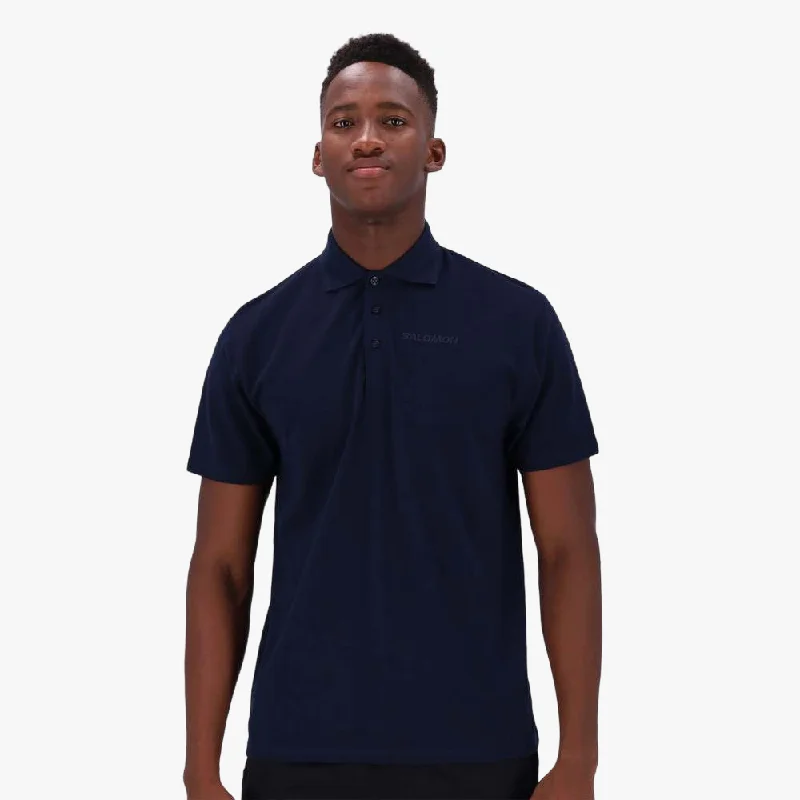 Deal Mania Salomon Mens Everyday Short Sleeve Golfer Navy Blazer