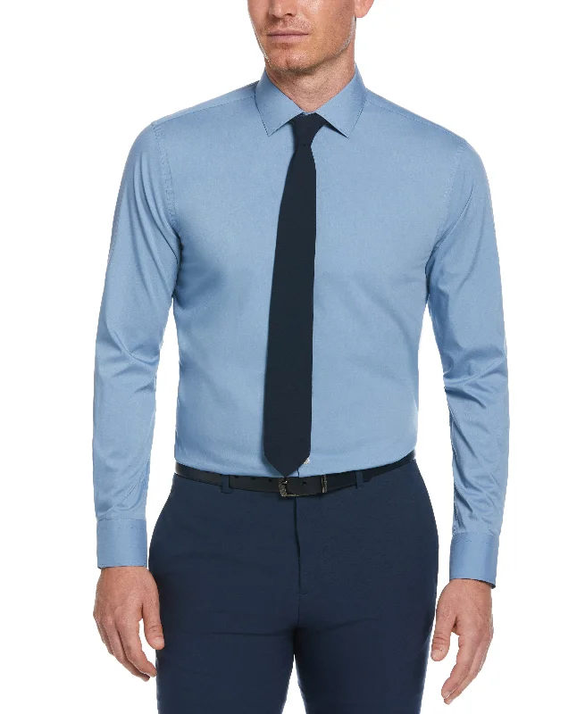 Overstock Slim Fit Solid Dress Shirt