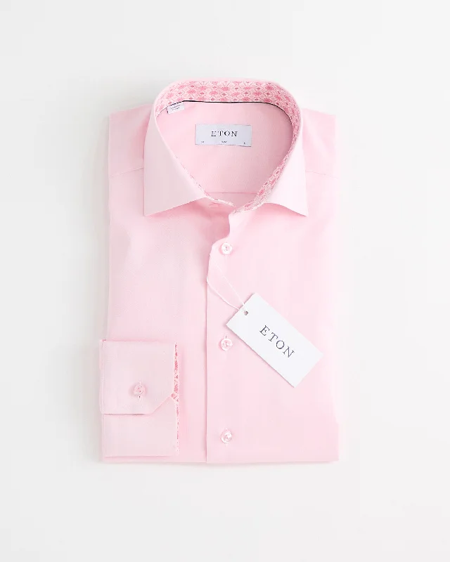 Unmissable Offer Twill Slim Shirt W Contrast Collar