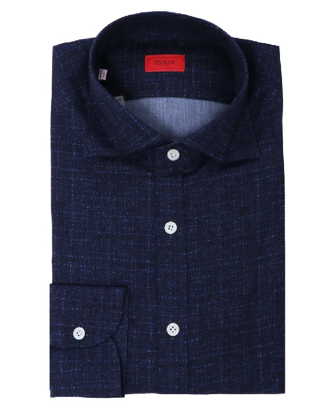 Discount Extravaganza Blue Flannel Dress Shirt