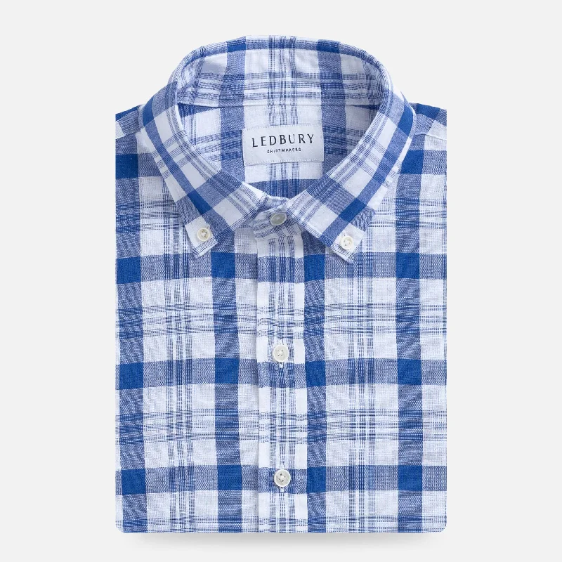 Weekend Offers That Dazzle The Blue Joyner Cotton Linen Custom Shirt