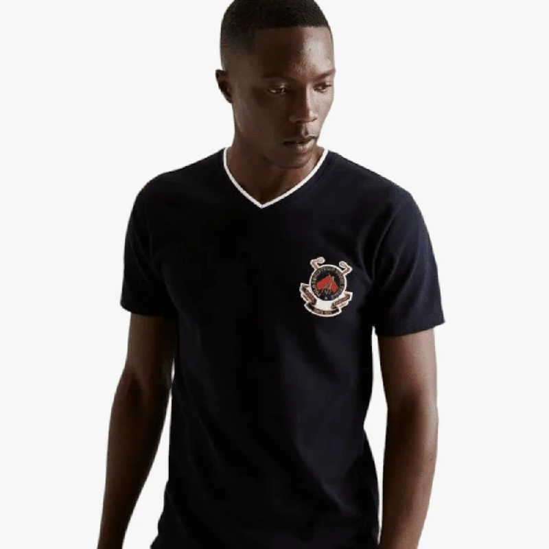 Deep Savings Polo Mens Chris Crest V Neck Short Sleeve Tee Navy