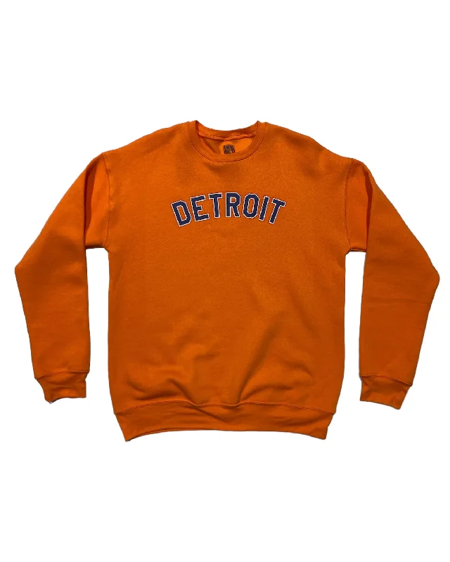 Buy Now Ink Detroit - Orange & Navy on Orange Crewneck