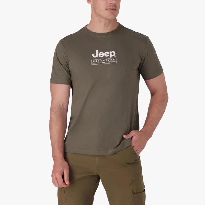Act Fast Jeep Mens Fashion Graphic Short Sleeve Tee Fatigue